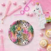 Safari Dieren' Bont Prints Patronen Luipaard Papieren Bordje (Feest)