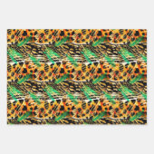 Safari Dieren Bont Prints Patronen Prachtige Wild Inpakpapier Vel (Voorkant)