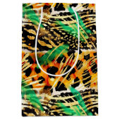 Safari Dieren Bont Prints Patronen Prachtige Wild Medium Cadeauzakje (Voorkant)