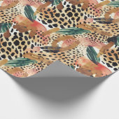 Safari Dieren Bont Prints Patronen Savannah Boho Cadeaupapier (Hoek)