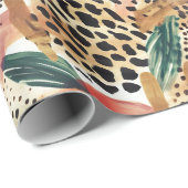Safari Dieren Bont Prints Patronen Savannah Boho Cadeaupapier (Rol Hoek)