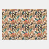 Safari Dieren Bont Prints Patronen Savannah Boho Inpakpapier Vel (Voorkant 2)