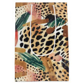 Safari Dieren Bont Prints Patronen Savannah Boho Medium Cadeauzakje (Achterkant)
