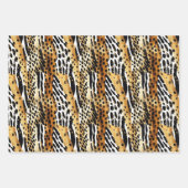 Safari Dieren Bont Prints Patronen Wildlife Boho Inpakpapier Vel (Voorkant)