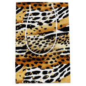Safari Dieren Bont Prints Patronen Wildlife Boho Medium Cadeauzakje (Voorkant)