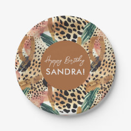 Safari Dieren Bont Prints Patronen Wildlife Papieren Bordje