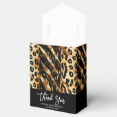 Safari Dieren' Bont Prints Patronen Zwart & Goud Bedankdoosjes (Geopend)
