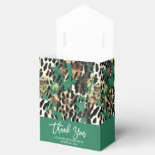 Safari Dieren' Bont Prints Patroon Groen Modern Bedankdoosjes (Geopend)