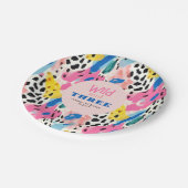Safari Dieren' Bont Prints Patroon Kleurrijke Wild Papieren Bordje (Gekanteld)