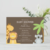 Safari Dieren | Bruin Kaart (Staand voorkant)