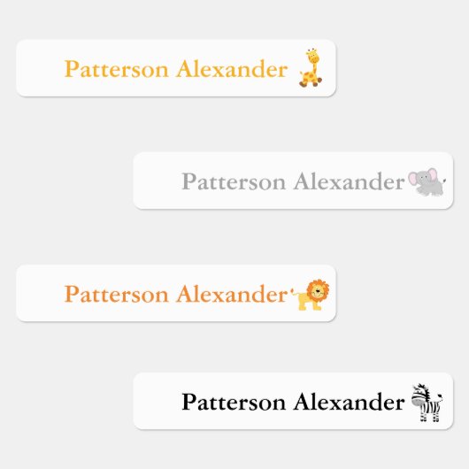 Safari Dieren Dagkleding Labels (Groep)