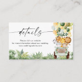 Safari Dieren Details Enclosurekaart Informatiekaartje (Voorkant)