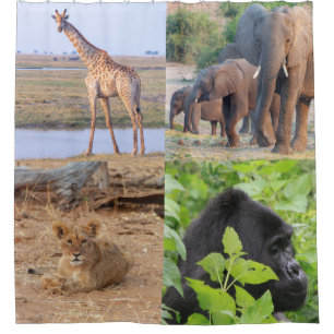Safari Dieren Douchegordijn