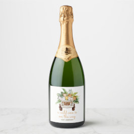 Safari Dieren - Een Wilde Baby Shower Sparkling Wijnetiket