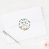 Safari Dieren en bladeren Baby shower Sticker (Envelop)