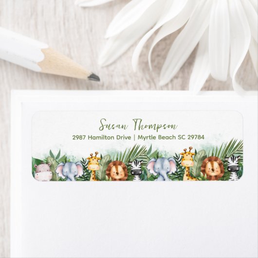 Safari Dieren Etiket (Insitu)