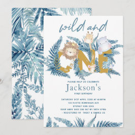 Safari Dieren Exotische Eerste Verjaardag Kaart