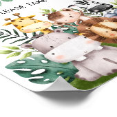 Safari Dieren Favor Sign | Wild ONE Verjaardag Poster (Hoek)