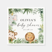 Safari Dieren Feestservetten Servet (Voorkant)