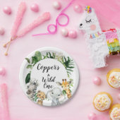 Safari Dieren Foliage Birthday Party Bord (Feest)