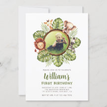 Safari Dieren Foto Oerwoud Greenery 1e verjaardag