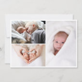 Safari Dieren Foto's Nieuwe Baby Aankondiging (Achterkant)