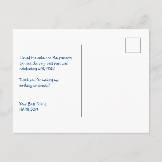 Safari Dieren Geachte Kinderen Dank u Briefkaart (Achterkant)