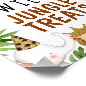 Safari Dieren geboren als wild verjaardagsteken Poster (Hoek)