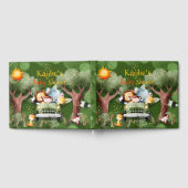 Safari Dieren Gepersonaliseerd Baby shower Gastenboek (Volledig)