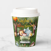 Safari Dieren Gepersonaliseerd Baby shower Papieren Bekers (Voorkant)