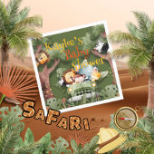 Safari Dieren Gepersonaliseerd Baby shower Servet