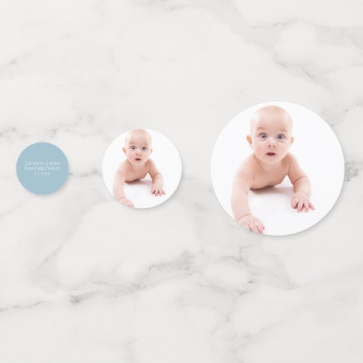 Safari Dieren Gepersonaliseerde Eerste Verjaardag Confetti (Achterkanten)