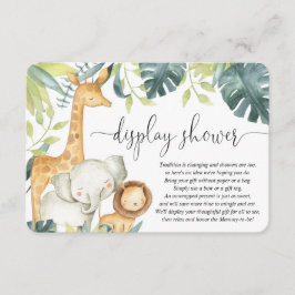 Safari dieren geslacht neutrale display douche informatiekaartje