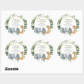 Safari dieren groen goud baby shower ronde sticker (Vel)