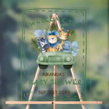 Safari Dieren Groene Baby Shower Welkom Bord