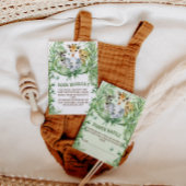 Safari Dieren Groene Boog Baby shower Luier Raffle Informatiekaartje