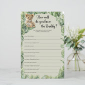 Safari Dieren Hoe goed ken je het papa spel (Staand voorkant)