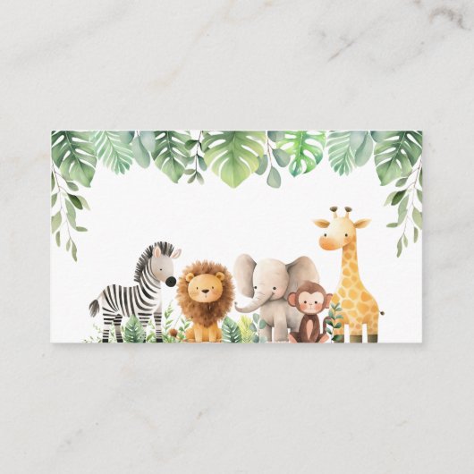 Safari Dieren Hoe groot is mama's buik Kaart (Achterkant)