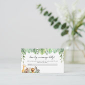 Safari Dieren Hoe groot is mama's buik Kaart (Staand voorkant)