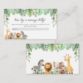 Safari Dieren Hoe groot is mama's buik Kaart (Voorkant / Achterkant)