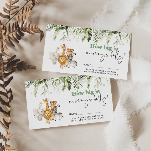 Safari dieren hoe groot is mama's buikkaart informatiekaartje