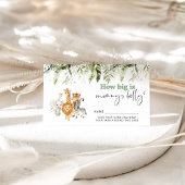 Safari dieren hoe groot is mama's buikkaart informatiekaartje