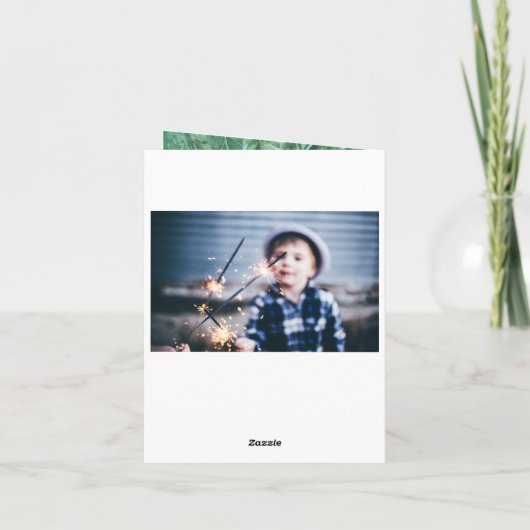 Safari Dieren Jungle Kinderen Verjaardagsfeest Fot Bedankkaart (Achterkant)