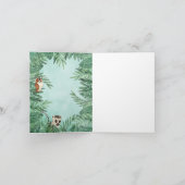 Safari Dieren Jungle Kinderen Verjaardagsfeest Fot Bedankkaart (Binnen)