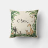 Safari Dieren Jungle Kussen (Achterkant)