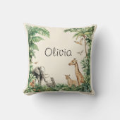 Safari Dieren Jungle Kussen (Voorkant)