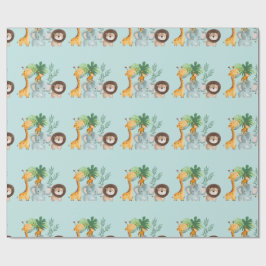 Safari Dieren jungle Tropisch Cadeaupapier