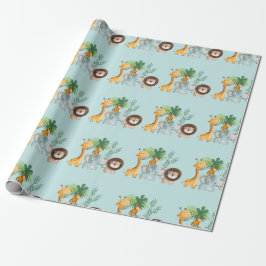 Safari Dieren jungle Tropisch Cadeaupapier