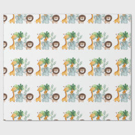 Safari Dieren jungle Tropisch Cadeaupapier