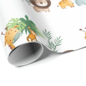 Safari Dieren jungle Tropisch Cadeaupapier (Rol Hoek)